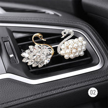 Load image into Gallery viewer, Crystal Swan Air Freshener Air Conditioner Outlet Clip Fragrance Natural Smell Swan Car Perfume Decoration Auto Accessories