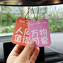 Load image into Gallery viewer, Car Air Freshener Hanging Rearview Mirror Perfume Peace Happiness Style Auto Accessories Pendant Decoration Car Deodorization