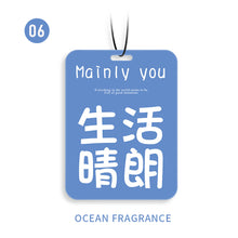 Load image into Gallery viewer, Car Air Freshener Hanging Rearview Mirror Perfume Peace Happiness Style Auto Accessories Pendant Decoration Car Deodorization