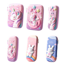 Load image into Gallery viewer, 3D Unicorn EVA Cute Pencil Box School Student Stationery Box Children Pencil Storage Box Three Layer Large Capacity Pencil Case