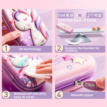 Load image into Gallery viewer, 3D Unicorn EVA Cute Pencil Box School Student Stationery Box Children Pencil Storage Box Three Layer Large Capacity Pencil Case