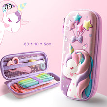 Load image into Gallery viewer, 3D Unicorn EVA Cute Pencil Box School Student Stationery Box Children Pencil Storage Box Three Layer Large Capacity Pencil Case