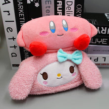 Load image into Gallery viewer, Kawaii Kirby Plush Pencil Case Kuromi Cinnamorol Melody Large Capacity Stationery Student Pen Bag Anime Cartoon Storage Bag Girl
