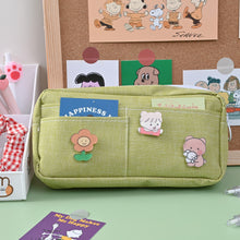 Load image into Gallery viewer, kawaii Large Capacity Pencil Case Canvas Clamshell Pen Bag Candy Organizer Pouch Makeup Bags Stationery Storage Box School Supplies Kids Gift