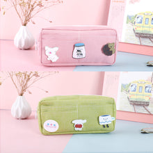 Load image into Gallery viewer, kawaii Large Capacity Pencil Case Canvas Clamshell Pen Bag Candy Organizer Pouch Makeup Bags Stationery Storage Box School Supplies Kids Gift