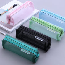 Load image into Gallery viewer, Transparent Pencil Case Large Capacity Pen Bag Examination Dedicated Nylon Mesh Pen Case Makeup Storage Stationery Box School Supplies