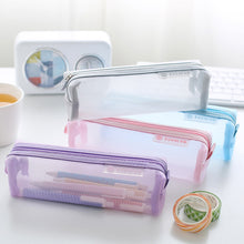 Load image into Gallery viewer, Transparent Pencil Case Large Capacity Pen Bag Examination Dedicated Nylon Mesh Pen Case Makeup Storage Stationery Box School Supplies
