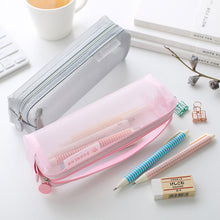 Load image into Gallery viewer, Transparent Pencil Case Large Capacity Pen Bag Examination Dedicated Nylon Mesh Pen Case Makeup Storage Stationery Box School Supplies