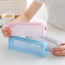 Load image into Gallery viewer, Transparent Pencil Case Large Capacity Pen Bag Examination Dedicated Nylon Mesh Pen Case Makeup Storage Stationery Box School Supplies