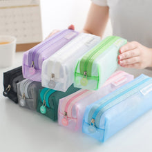 Load image into Gallery viewer, Transparent Pencil Case Large Capacity Pen Bag Examination Dedicated Nylon Mesh Pen Case Makeup Storage Stationery Box School Supplies