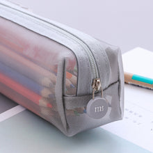Load image into Gallery viewer, Transparent Pencil Case Large Capacity Pen Bag Examination Dedicated Nylon Mesh Pen Case Makeup Storage Stationery Box School Supplies