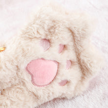Load image into Gallery viewer, Cut Cat Paw Pencil Bag Soft Plush Cosmetics Pouch Large Capacity Pencil Case Pen Holder School Supplies Stationery Organizer