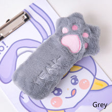 Load image into Gallery viewer, Cut Cat Paw Pencil Bag Soft Plush Cosmetics Pouch Large Capacity Pencil Case Pen Holder School Supplies Stationery Organizer