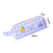 Load image into Gallery viewer, Large Capacity Double Layer Students Sweet JK Plaid Pattern Pencil Case Kawaii Large capacity Pencil Bag School Stationery Supplies