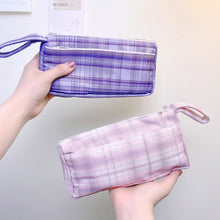 Load image into Gallery viewer, Large Capacity Double Layer Students Sweet JK Plaid Pattern Pencil Case Kawaii Large capacity Pencil Bag School Stationery Supplies