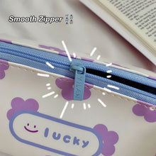 Load image into Gallery viewer, Large Capacity Classic Checkerboard Pencil Case Waterproof Double-layer Stationery Box Storage Bag Travel Cosmetic Bag