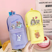 Load image into Gallery viewer, Large Capacity Schoolbag Pencil Case Pencil Bag Multi-function Canvas Pen Bag Cute Super Cute Pencil Box Pen Pencil