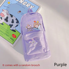 Load image into Gallery viewer, Large Capacity Schoolbag Pencil Case Pencil Bag Multi-function Canvas Pen Bag Cute Super Cute Pencil Box Pen Pencil