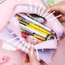 Load image into Gallery viewer, Large Capacity Ins Canvas Pencil Case Korean Cute Japanese Girl Small Fresh Primary School Student Junior Storage Bag