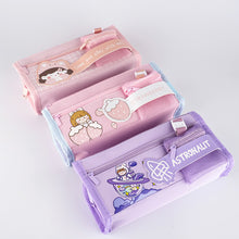 Load image into Gallery viewer, Large Capacity Ins Canvas Pencil Case Korean Cute Japanese Girl Small Fresh Primary School Student Junior Storage Bag