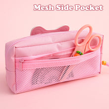 Load image into Gallery viewer, Cute Pencil Case Quicksand Cat Pencil Bag Three Layers Big Pen Case Girls Kawaii Stationery Bag Cartoon Animals Pen Bag Student