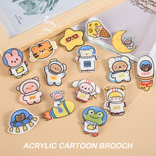 Load image into Gallery viewer, Cartoon Acrylic Astronaut Brooch Girl Accessories Clothes Bag Pendant Badge Pin Clothes Bags Decoration Accessory Gift