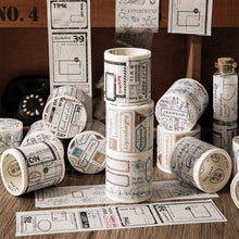 Load image into Gallery viewer, Retro Pattern Washi Tape Masking Tapes DIY Handmade Decorative Stickers For Journal Scrapbooking Office Supplies