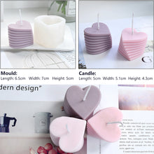 Load image into Gallery viewer, Rotating Stacking Heart Candle Molds Candle Silicone Mold 3D Handmade Craft Aromatherapy Candle Soy Wax Mould Making Supplies