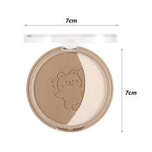 Load image into Gallery viewer, Cute Natural Trimming Plate Repair Matte Highlight Make Up Face Powder Cosmetic Waterproof Contour Bronzer Powder Palette