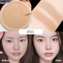 Load image into Gallery viewer, Cute Natural Trimming Plate Repair Matte Highlight Make Up Face Powder Cosmetic Waterproof Contour Bronzer Powder Palette