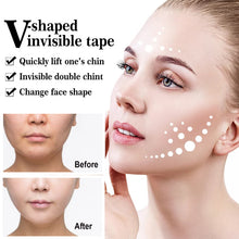 Load image into Gallery viewer, 60pcs V-shaped Invisible Face Tape Neck Eye Double Chin Lift V Shape Refill Tapes Thin Makeup Facelifting Patch Lift Face Sticker