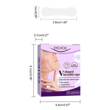 Load image into Gallery viewer, 60pcs V-shaped Invisible Face Tape Neck Eye Double Chin Lift V Shape Refill Tapes Thin Makeup Facelifting Patch Lift Face Sticker