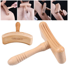 Load image into Gallery viewer, Wooden Lymphatic Drainage Beech Massager Body Sculpting Lazy Scraping Board Gua Sha Scraping Board Muscle Pain Relief