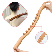 Load image into Gallery viewer, Massager for Body Natural Carbonized Wood Scraping Massage Stick Back Massager SPA Therapy Tool Point Beech Scraping Stick