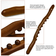 Load image into Gallery viewer, Massager for Body Natural Carbonized Wood Scraping Massage Stick Back Massager SPA Therapy Tool Point Beech Scraping Stick