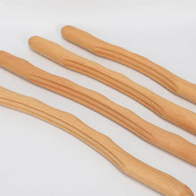 Load image into Gallery viewer, Massager for Body Natural Carbonized Wood Scraping Massage Stick Back Massager All-purpose Meridian Dredging Beech Scraping Stick