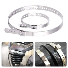 Load image into Gallery viewer, 10Pcs Adjustable Stainless Steel AXLE CV Joint Boot Crimp Clamp Kit 25- 42mm 70- 120mm
