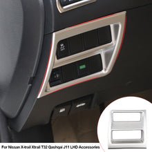 Load image into Gallery viewer, Car Headlight Switch Panel Decorate Sticker Cover Modified ABS Chrome for Nissan X-trail Xtrail T32 Qashqai J11 LHD Accessories