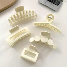 Load image into Gallery viewer, White Simple Acrylic Hair Clip Temperament Shark Clip Headgear Hairpin Fashion All-match Hair Accessories
