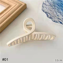Load image into Gallery viewer, White Simple Acrylic Hair Clip Temperament Shark Clip Headgear Hairpin Fashion All-match Hair Accessories