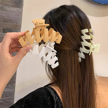 Load image into Gallery viewer, Frosted Cream Hair Clip Cute Wavy All-match Grab Clip Hairpin Simple Fashion Simple Hair Accessories for Women