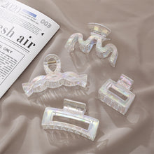 Load image into Gallery viewer, Women Laser Colorful Transparent Hair Clip Fashion All-match Simple Hair Clip Hairpin Hair Accessories