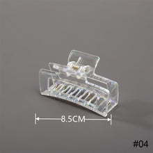 Load image into Gallery viewer, Women Laser Colorful Transparent Hair Clip Fashion All-match Simple Hair Clip Hairpin Hair Accessories