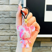 Load image into Gallery viewer, 6.5cm/8cm Fluid Bear Set Handmade DIY Graffiti Bearbrick Keychain Manual Parent-child Toys Fluid Painting Violent Bear