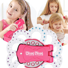 Load image into Gallery viewer, 180 Gems Kit Shining Diamond Hair Decoration Stapler Machine Girls Hair Makeup Play Rhinestone Ornament Machine Jewel Toy