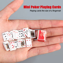 Load image into Gallery viewer, Mini Poker Playing Cards Random Funny Models Poler Cute Miniature Games 1:12 Doll Toys Decorative Dollhouse Accessories