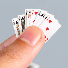 Load image into Gallery viewer, Mini Poker Playing Cards Random Funny Models Poler Cute Miniature Games 1:12 Doll Toys Decorative Dollhouse Accessories