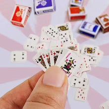 Load image into Gallery viewer, Mini Poker Playing Cards Random Funny Models Poler Cute Miniature Games 1:12 Doll Toys Decorative Dollhouse Accessories