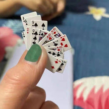 Load image into Gallery viewer, Mini Poker Playing Cards Random Funny Models Poler Cute Miniature Games 1:12 Doll Toys Decorative Dollhouse Accessories