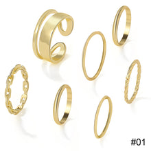 Load image into Gallery viewer, Personalized Simple Ring Set Creative Joint Ring Stacking Ring Temperament Jewelry Accessories Gift